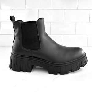 NIB Jeossy Women's Chelsea Ankle Boots | Fashion Lug Sole Platform size 7.5